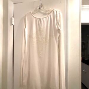 Elegant White Long Sleeve Dress